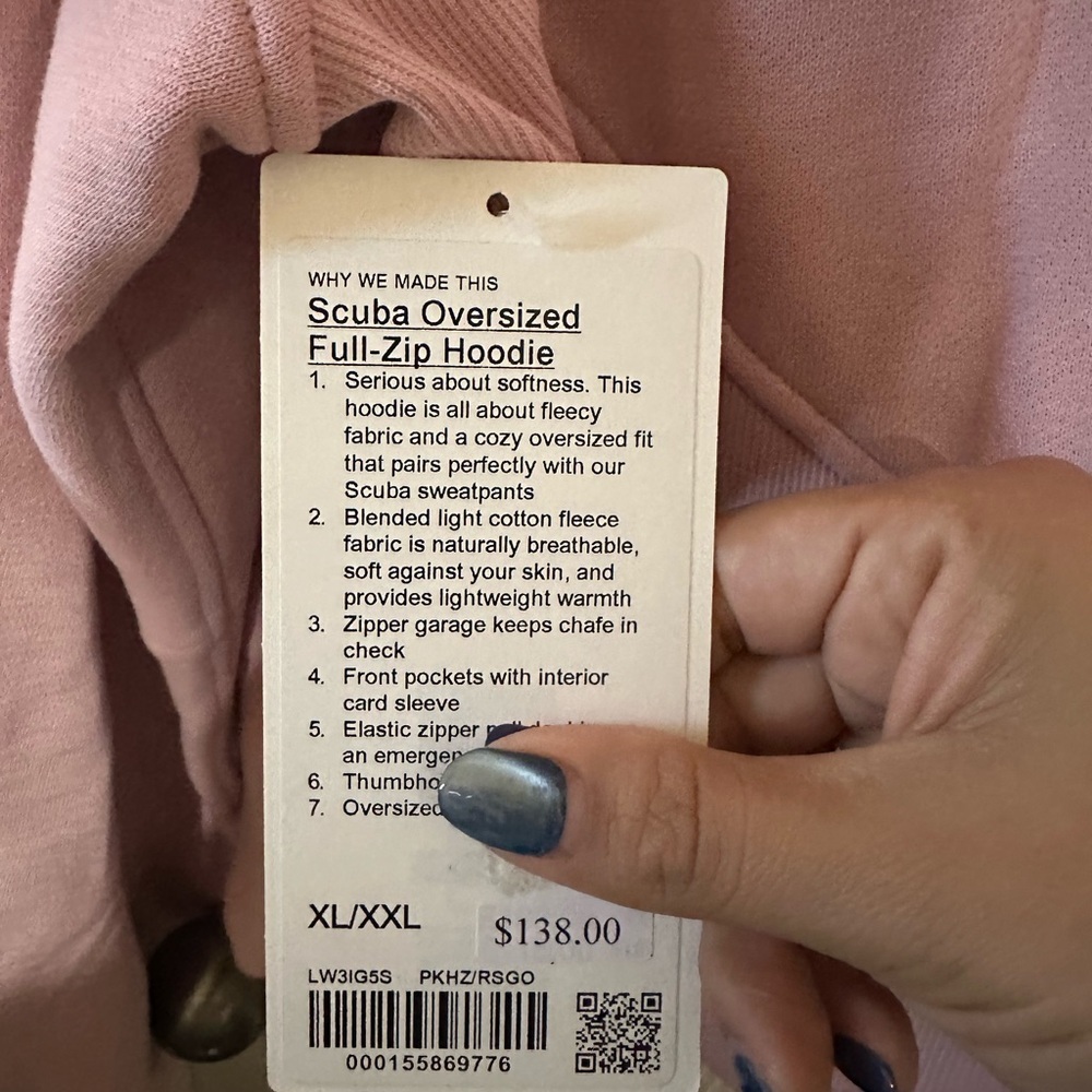 lululemon athletica Light Pink Full-Zip Hooded Sweatshirt - Picture 6 of 8
